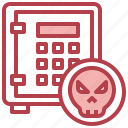 safebox, malware, virus, hacking, skull