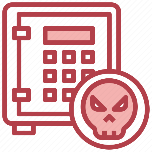 Safebox, malware, virus, hacking, skull icon - Download on Iconfinder