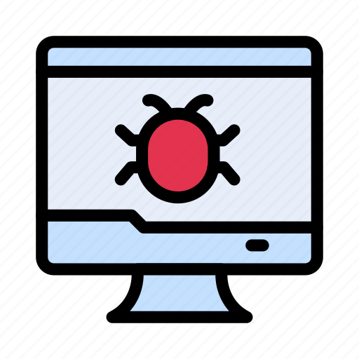 Virus, threat, malware, cybercrime, screen icon - Download on Iconfinder