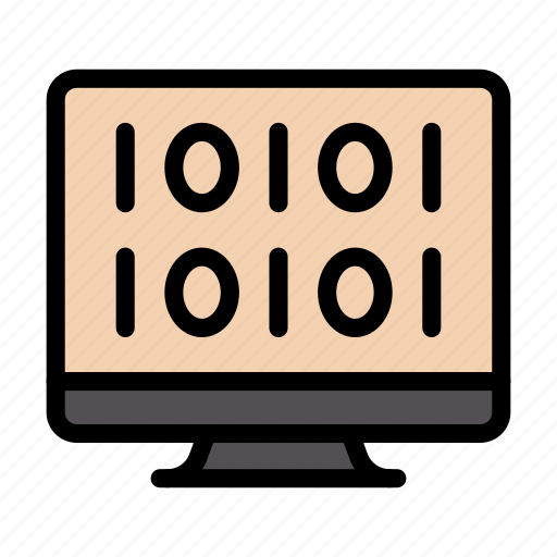 Binary, coding, programming, development, screen icon - Download on Iconfinder