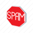 cartoon, email, internet, security, spam, stop, web