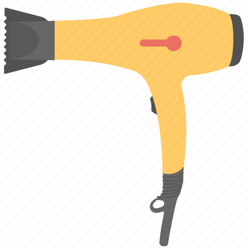 Blow dryer, electric hair dryer, hair care, hair salon equipment, hairdresser icon - Download on Iconfinder