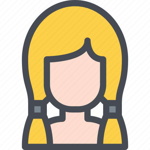 Avatar, beauty, hair, hairstyle, pigtail, salon icon - Download on Iconfinder