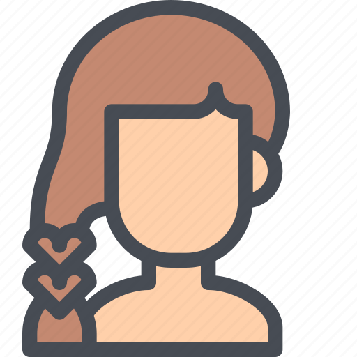 Avatar, beauty, hair, hairstyle, pigtail, salon icon - Download on Iconfinder