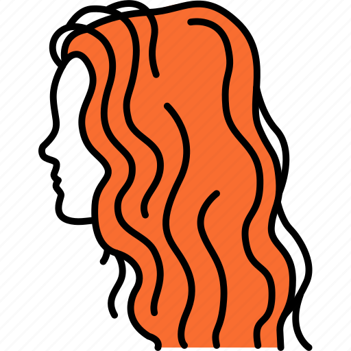 Woman, red, curly, hair, hairstyle icon - Download on Iconfinder