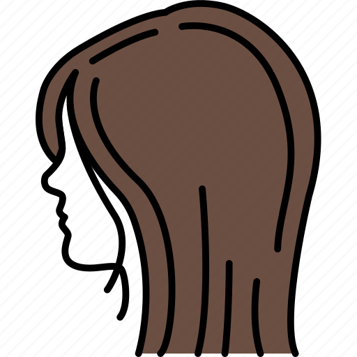 Woman, styling, brown, haired, hairstyle icon - Download on Iconfinder