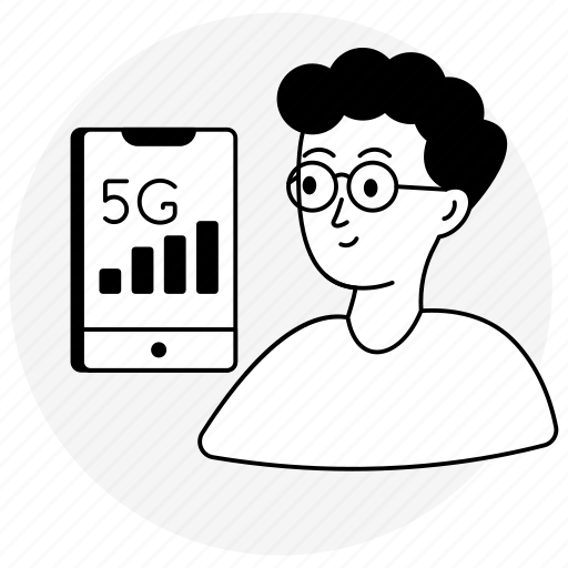 Mobile 5g network, 5g signals, mobile strength, phone signals, sim signals icon - Download on Iconfinder