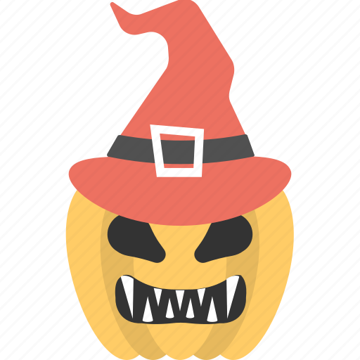 Carved pumpkin with hat, dreadful character, halloween pumpkin, horrible concept, scary decoration icon - Download on Iconfinder