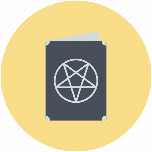 Ancient book, halloween book, magic book, old book, pentacle symbol icon - Download on Iconfinder