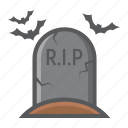 bat, dead, grave, halloween, horror, scary, tombstone