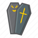 coffin, cross, dead, grave, halloween, holiday, scary
