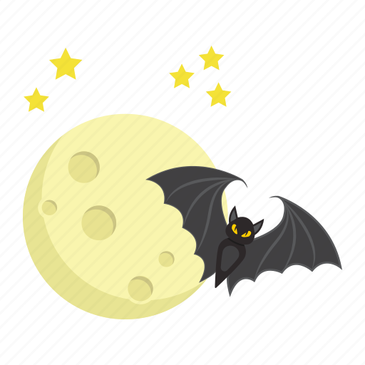 Bat, dark, halloween, holiday, moon, night, scary icon - Download on Iconfinder