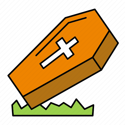 Coffin, cross, death, halloween, zombie icon - Download on Iconfinder