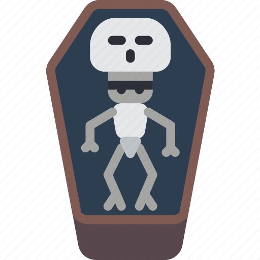 Coffin, creepy, dead, scary, skeleton, tomb icon - Download on Iconfinder