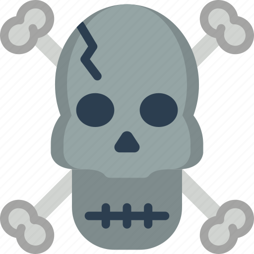 Crossbones, evil, pirate, skeleton, skull icon - Download on Iconfinder