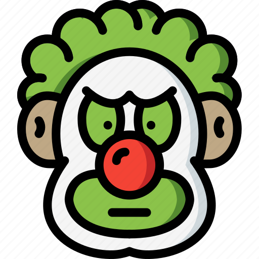 Clown, creepy, evil, halloween, it, scary icon - Download on Iconfinder