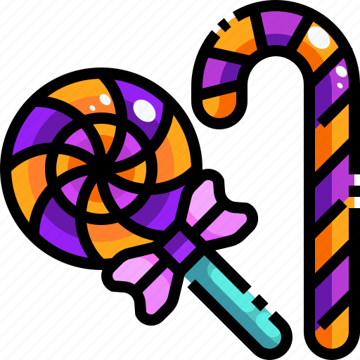 Candy, cane, halloween, sweet icon - Download on Iconfinder