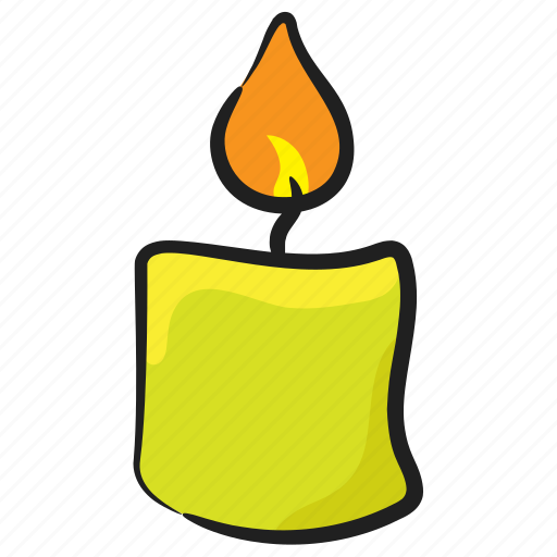 Burning candle, candle, candle flame, candle light, paraffins icon - Download on Iconfinder