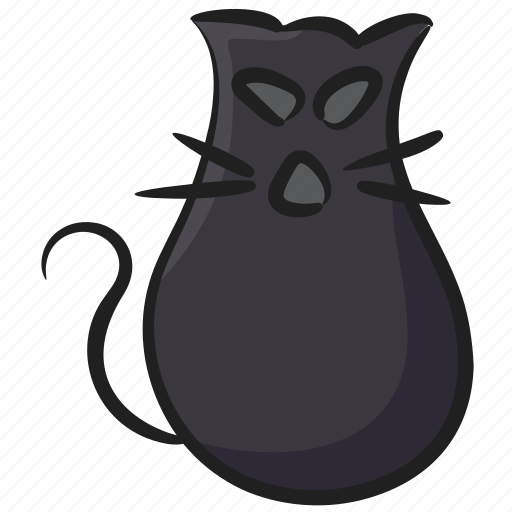 Animal, black cat, cat face, evil cat, feline, halloween cat, pet animal icon - Download on Iconfinder