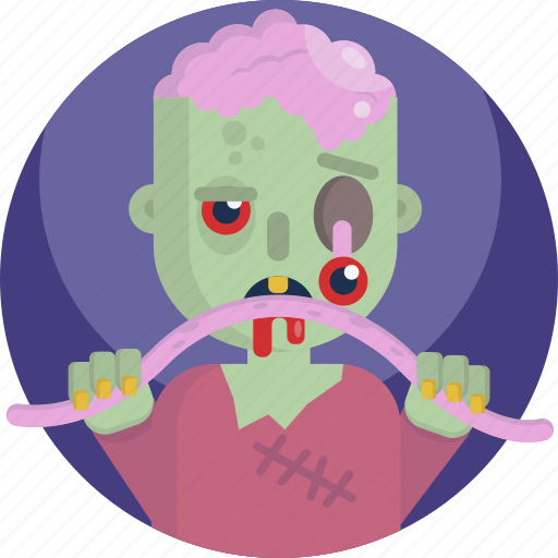 Creepy, dead, eating, green, halloween, spooky, zombie icon - Download on Iconfinder