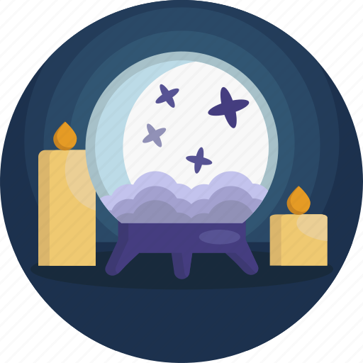 Candles, clairvoyant ball, halloween, light, psychic, spooky, witch icon - Download on Iconfinder