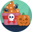 food, halloween, party, pumpkin, skull, spider, treat 