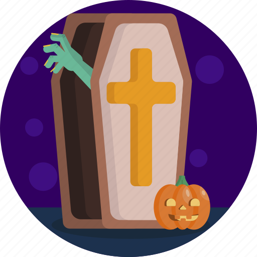 Alive, coffin, creepy, dead, halloween, hand, night icon - Download on Iconfinder