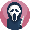 avatar, costume, halloween, horror, knife, mask, scream 