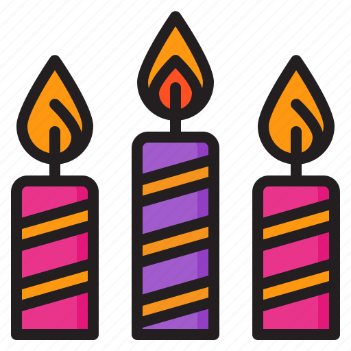 Birthday, cake, candle, candles, light icon - Download on Iconfinder