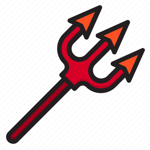 Devil, halloween, spear, trident, weapon icon - Download on Iconfinder