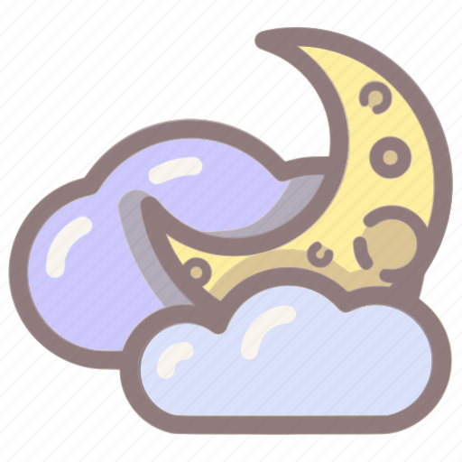 Cloud, clouds, crescent, moon, night icon - Download on Iconfinder