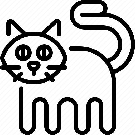 Black cat, cat, fear, halloween, scary, spooky icon - Download on Iconfinder