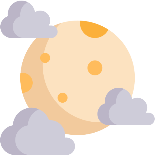 Full moon, moon, moon craters, moon phase, space, weather icon - Free download