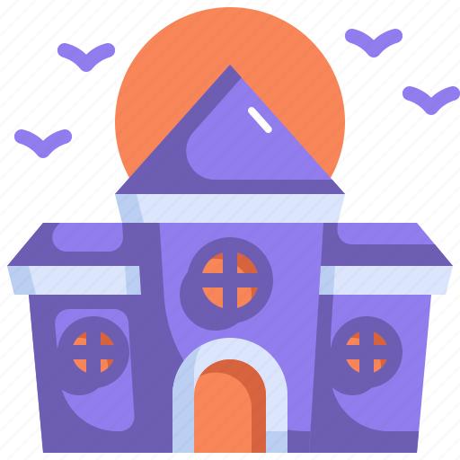 Scary, halloween, castle, horror, spooky, haunted house icon - Download on Iconfinder