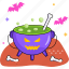 cauldron, poison, halloween, danger, scary, spooky, witch, caution 