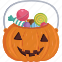 stickers, halloween, candy basket, spooky, trick or treat, pumpkin