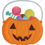 stickers, halloween, candy basket, spooky, trick or treat, pumpkin 