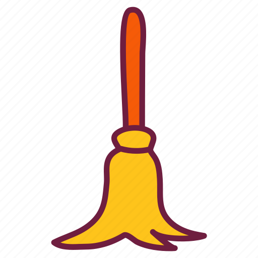 Cartoon, halloween, magician, autumn, broomstick icon - Download on Iconfinder