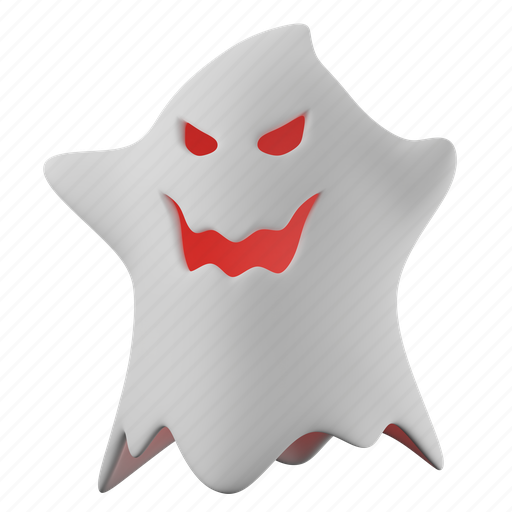 Ghost, halloween, spooky, cartoon, scary, horror, night 3D illustration - Download on Iconfinder