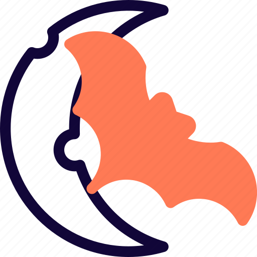 Bat, moon, holiday, halloween icon - Download on Iconfinder