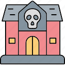 horror house, spooky house, building, halloween castle, halloween mansion