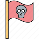 skull flags, horror flags, skull, dangerous, spooky