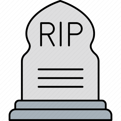 Funeral grave, headstone, gravestone, graveyard, spooky graveyard icon - Download on Iconfinder