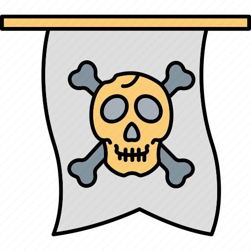 Danger symbol, halloween flag, halloween party, scary flag, spooky flag icon - Download on Iconfinder