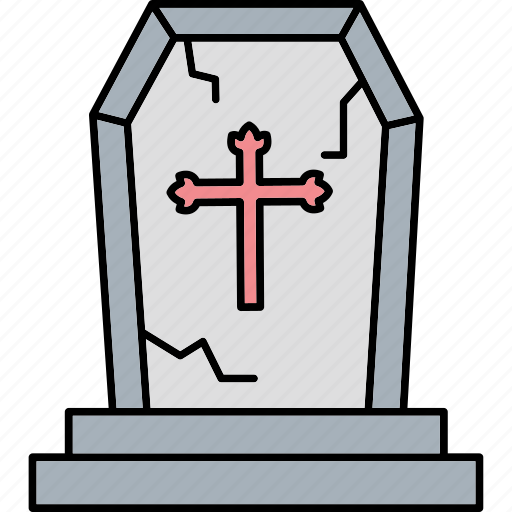 Funeral, grave headstone, gravestone, graveyard stone, spooky graveyard icon - Download on Iconfinder