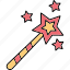 magic stick, magical wand, star wand, witch wand, wizard wand 