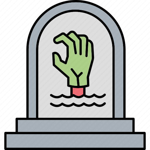 Spooky hand on grave, grave, gravestone, graveyard stone, spooky graveyard icon - Download on Iconfinder