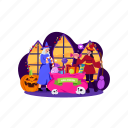 season, carnival, child, repeat, skull, spider, candy, horror, halloween