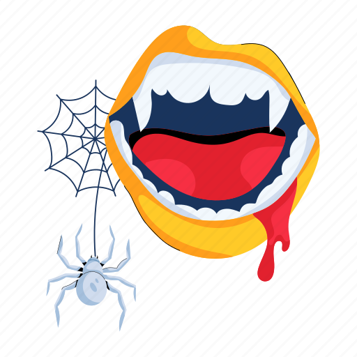 Vamp mouth, vampire teeth, halloween mouth, vampire lips, monster mouth icon - Download on Iconfinder