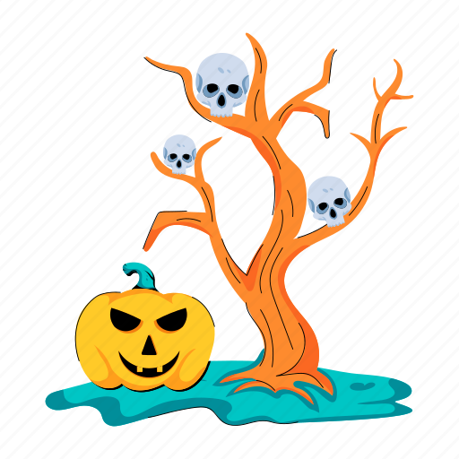Halloween tree, spooky tree, scary tree, halloween decoration, naked tree icon - Download on Iconfinder